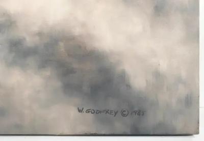  Winifred Godfrey Monumental Winifred Godfrey Triptych Paintings Oil on Canvas Set of 3