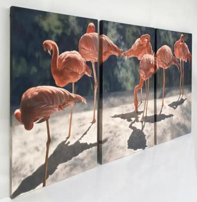 Winifred Godfrey Monumental Winifred Godfrey Triptych Paintings Oil on Canvas Set of 3