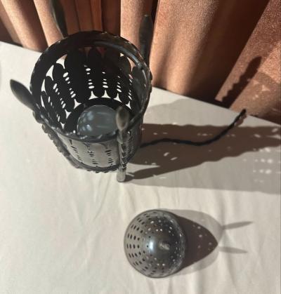  Winkelman Van der Bijl Amsterdam School of Design Metal Cut Out Table Lamp Winkelman Van der Bijl