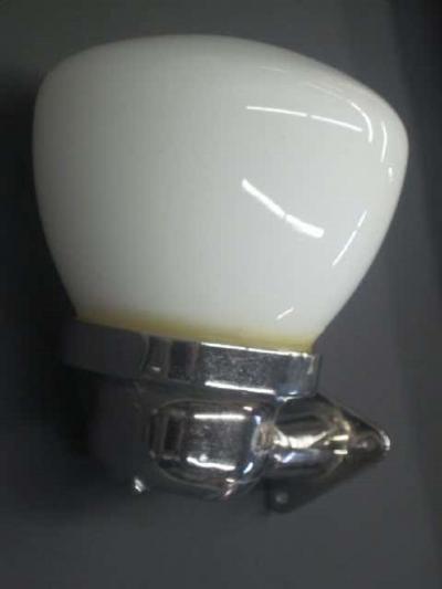  Wiska Pair European Mid Century Modern Nickel Glass Marine Industrial Wall Sconces