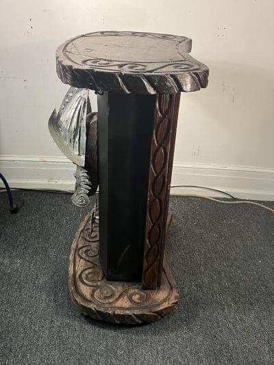  Witco MID CENTURY BRUTALIST METAL AND CARVED WOOD DON QUIXOTE BAR BY WITCO