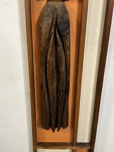  Witco MID CENTURY POLYNESIAN WOMAN CARVED WOOD PLAQUE BY WITCO