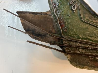  Witco UNIQUE MID CENTURY RESIN AND WOOD VIKING SHIP WALL SCULPTURE BY WITCO