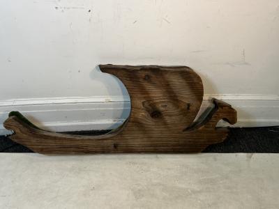  Witco UNIQUE MID CENTURY RESIN AND WOOD VIKING SHIP WALL SCULPTURE BY WITCO