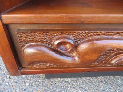  Witco Wonderful Pair of Witco Oceanic Sculptural Nightstand by Pulaski