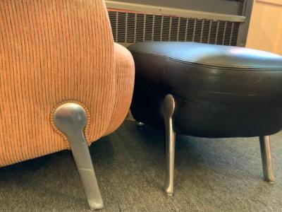  Wittmann 1970s Franz Wittmann Relax Chair and Ottoman