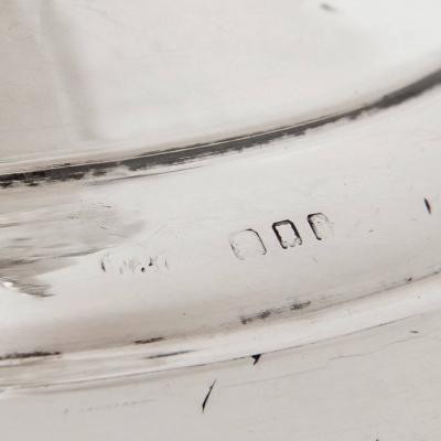 Wolfsky Co English crystal and silver barrel decanter