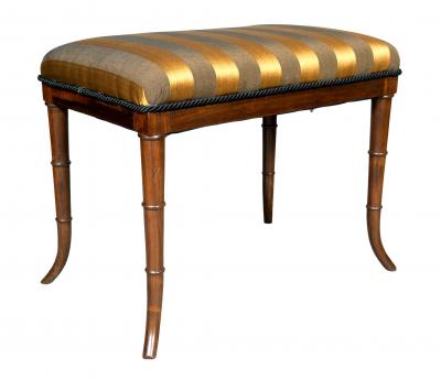  Wood Hogan Regency Style Rosewood Bench