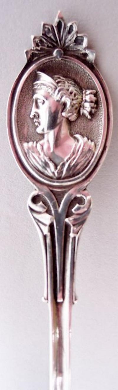 Wood Hughes Wood Hughes New York Medallion Diana Coin Silver Teaspoons