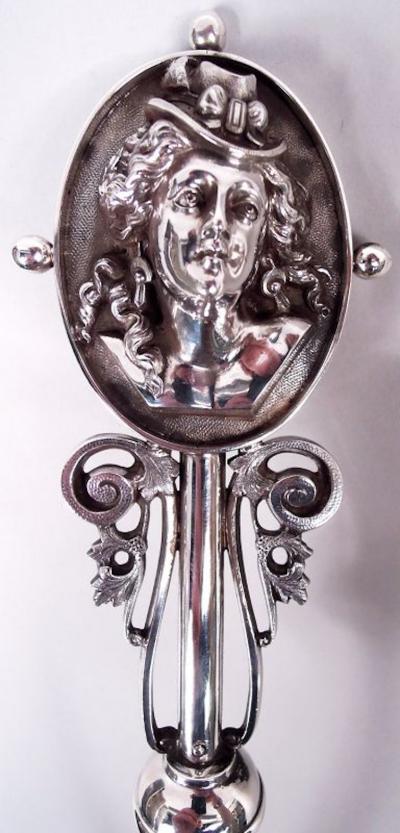  Wood Hughes Wood Hughes New York Sterling Silver Medallion Inspired Punch Ladle