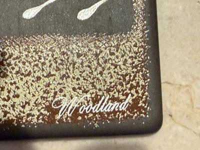  Woodland Furniture 17 MID CENTURY ENAMELED METAL TILES COASTERS BY WOODLAND