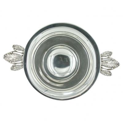  Woodside Silver Co Large Sterling Silver Handled Punch Bowl