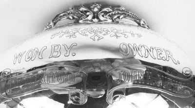  Woodside Sterling Co Antique Edwardian Trophy with New Jersey Road Horse Racing Association