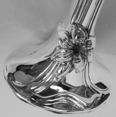  Woodside Sterling Co Pair of Antique American Art Nouveau Sterling Silver Candlesticks