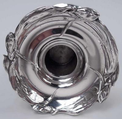  Woodside Sterling Co Pair of Antique American Art Nouveau Sterling Silver Candlesticks