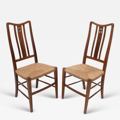  Wylie Lochhead Wylie Lochhead attributed A Pair of Rush Seated Side or Bedroom Chairs
