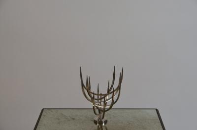  Xavier Feal Rare Polished Stainless Steel Candle Tree by Xavier Feal