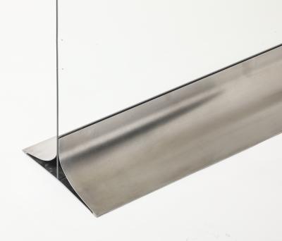  Xavier Feal Xavier F al Glass Brushed Stainless Steel Fire Screen France c 1970