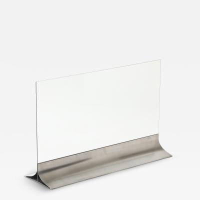  Xavier Feal Xavier F al Glass Brushed Stainless Steel Fire Screen France c 1970