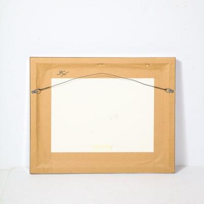  Yaakov Agam Modernist Abstract Lithograph w Multicolor Looping Line Work signed Yaakov Agam