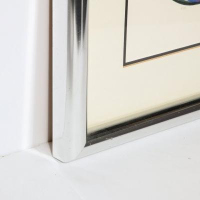  Yaakov Agam Modernist Abstract Lithograph w Multicolor Looping Line Work signed Yaakov Agam