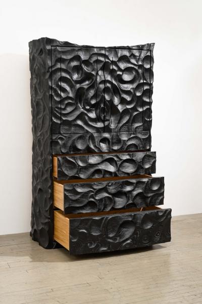  Yard Sale Project Yard Sale Project Pure Black Wavy Front Dresser UK 2024