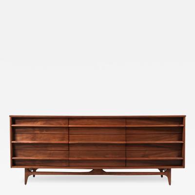  Young Manufacturing Company Mid Century Modern Curved Front Dresser by Young Furniture