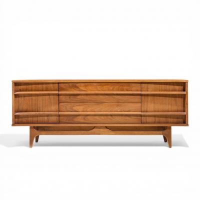  Young Manufacturing Company Young Manufacturing Mid Century Credenza and Hutch