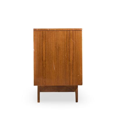  Young Manufacturing Company Young Manufacturing Mid Century Walnut Curved Lowboy Dresser