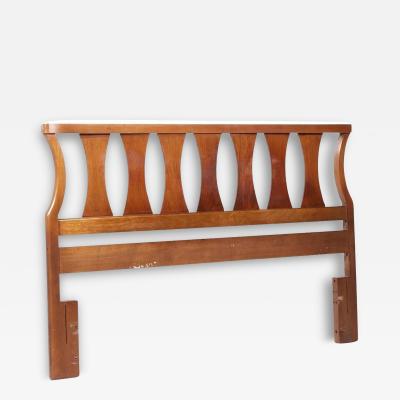  Young Manufacturing Company Young Manufacturing Mid Century Walnut Queen Headboard