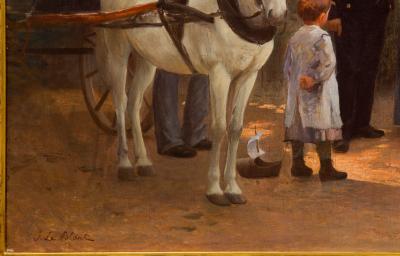  Young Naval Conscript Antique French Painting by Julien Le Blant