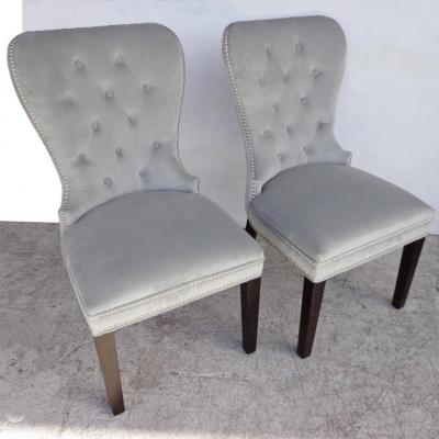  Z Gallerie Mirrored Table and Archer Dining Chairs by Z Gallerie