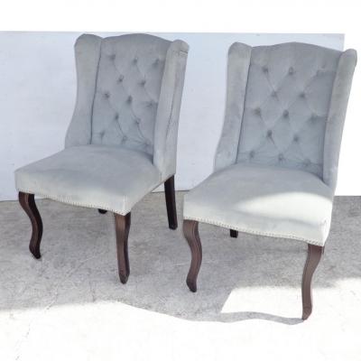 Z Gallerie Mirrored Table and Archer Dining Chairs by Z Gallerie