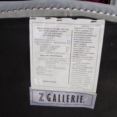  Z Gallerie Mirrored Table and Archer Dining Chairs by Z Gallerie