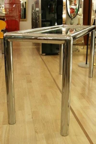 Zanotta 1970S CHROME CONSOLE TABLE