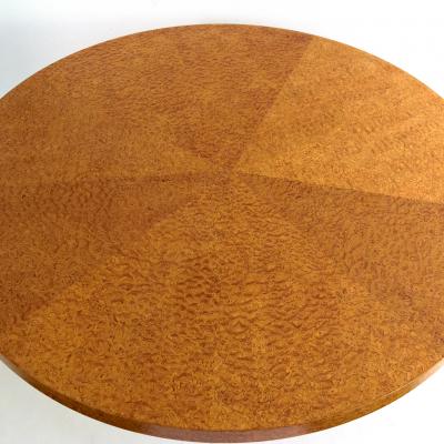  Zanotta ETTORE SOTTSASS OSPITE DINING TABLE BRIA WOOD VENEER 3 SILVER PLATED LEGS