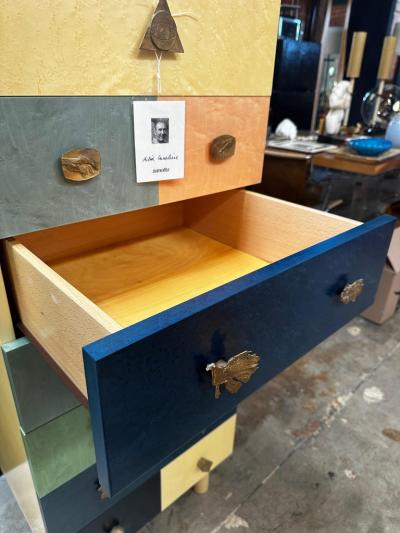  Zanotta Signed Zanotta Genesio Chest of Drawers in Veneered Wood by Alik Cavaliere