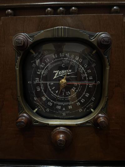  Zenith Electronics 1937 Zenith 6 S 128 Tombstone Walnut Tube Radio Restored with Bluetooth