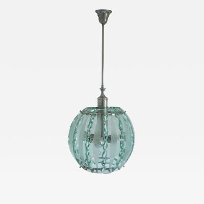  ZeroQuattro Chandelier in Glass and Chrome 04 Zero Quatro for Fontana Arte