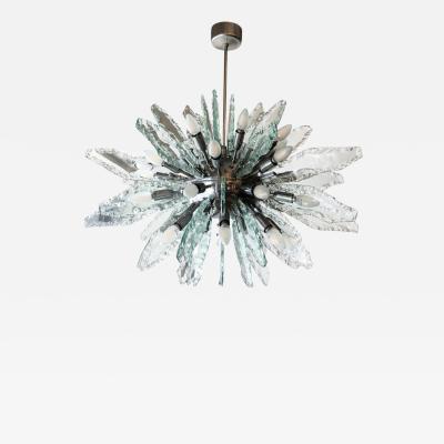  ZeroQuattro Chiseled Glass Sputnik Chandelier by ZeroQuattro