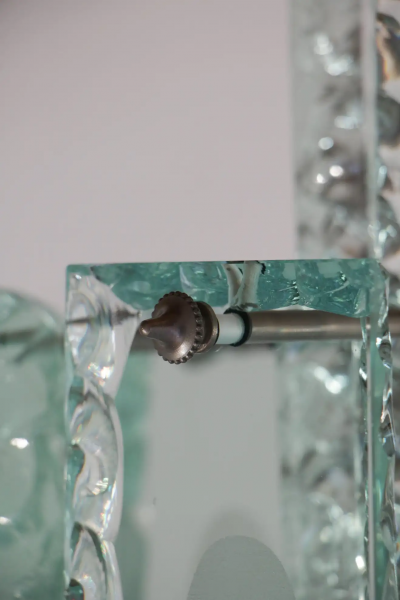  ZeroQuattro Italian Mid Century Crystal Chandelier Zero Quattro for Fontana Arte 1960s