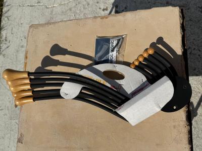  Zerodisegno 23 H Pas de Urbino Zerodisegno Black Wall Mounted Swivel Coat Rack with wood