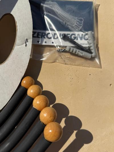  Zerodisegno 23 H Pas de Urbino Zerodisegno Black Wall Mounted Swivel Coat Rack with wood