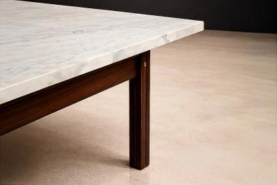  Ziglio Decora es Brazilian Modern Rosewood Marble Coffee Table by Ziglio Decora es