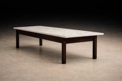  Ziglio Decora es Brazilian Modern Rosewood Marble Coffee Table by Ziglio Decora es