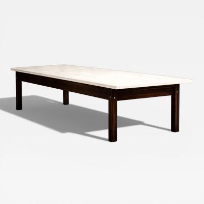  Ziglio Decora es Brazilian Modern Rosewood Marble Coffee Table by Ziglio Decora es