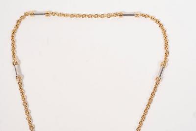  Zolotas Eighteen Karat Gold and Silver Pendant Poseidons Trident by Zolotas