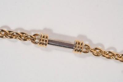  Zolotas Eighteen Karat Gold and Silver Pendant Poseidons Trident by Zolotas