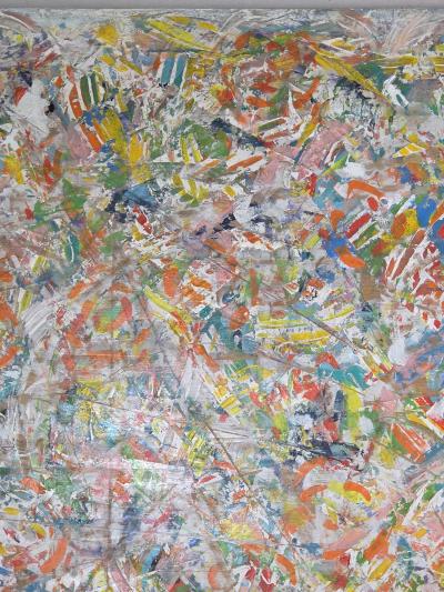  Zoragozo Zoragozo Signed Abstract Acrylic on Layered Panels c 1970 63 x 63 inches