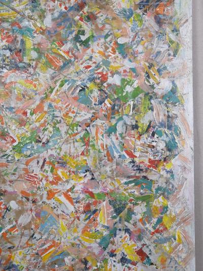  Zoragozo Zoragozo Signed Abstract Acrylic on Layered Panels c 1970 63 x 63 inches